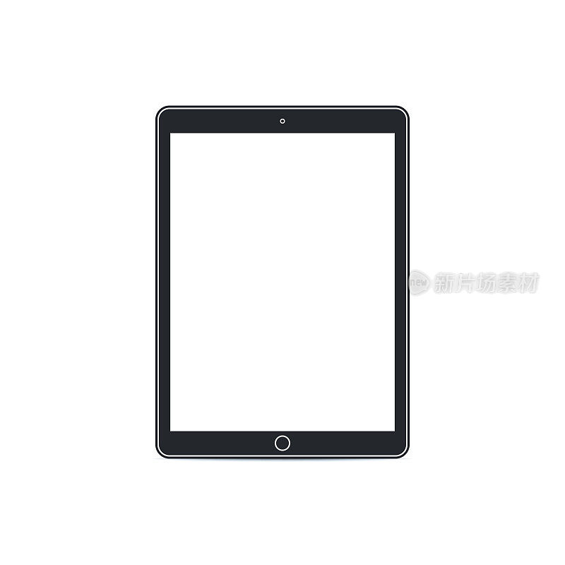Flat tablet pc template